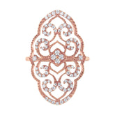 10KT Rose Gold Diamond Cocktail Ring (1/2 cttw, H-I Color, I1-I2 Clarity)