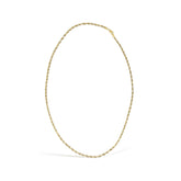 Men's Solid 10K Yellow Gold 3.2mm Light Rope Chain Necklace