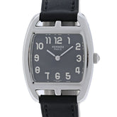 HERMES Cape Cod Tonneau CT1.210.230 VBN 034326WW00 Women's Watch Stainless Steel x Cowhide Leather 40560 — Like New