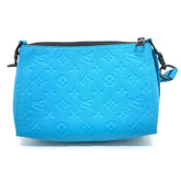 LOUIS VUITTON M55925 Monogram Empreinte Triangle Shoulder Bag Leather Men's Turquoise Blue S-210316-20 — Like New