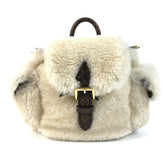 LOUIS VUITTON M11919 LV SKI Nano Teddy Backpack - 3-Way Bag (Shoulder Bag, Handbag, Rucksack) Shearling Canvas Men's & Women's Cream Beige — Like New