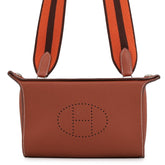 Hermes Shoulder Bag Videpoche Sienne Brick Havana Togo W Stamp Handbag HERMES — Like New