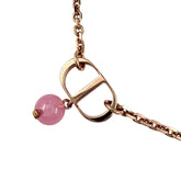 Christian Dior DIOR N1390PTCPL Petit CD 1P Diamond Resin Pearl Necklace Rose Gold with Box and Dust Bag for Women — Like New