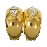 Christian Dior Vintage Stone Earrings, GP Gold Color, Women's — Like New