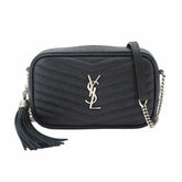 Saint Laurent Lou Chain Shoulder Handbag, Leather, Black, 612579 — New - Store Return