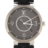 Louis Vuitton Tambour Slim Monogram Q1DM0 SS Quartz Watch — Good