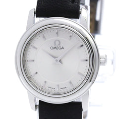 OMEGA De Ville Prestige Steel Leather Quartz Ladies Watch 4870.31.01 Polished — Very Good