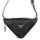 Prada Triangle Shoulder Bag, Saffiano Leather, 2VL039, PRADA Body Black, Handbag — Like New