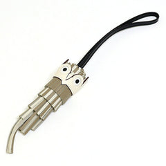 Hermes Bag Charm Chouette Grey Lambskin/Epsom/Swift Owl K Stamp (2025) S — Like New