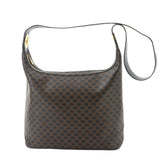 Celine Macadam Handbag, Leather, Black/Brown, Gold Hardware, Shoulder Bag — Like New
