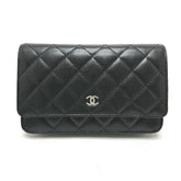 CHANEL AP0250 Matelasse Coco Mark Classic Chain Wallet Shoulder Bag Caviar Skin Women's Black — New - Store Return