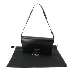Celine Triomphe Trapeze 2-way Shoulder Clutch Handbag, Leather, Black, 199283BF4, Gold Hardware, Bag — New - Store Return