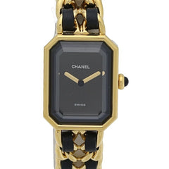 CHANEL Premiere Large Size H0001 483011003 Late Model Women's Watch GP (Gold Plated) x Leather 130522 — Very Good