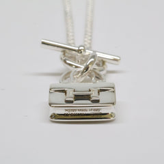 HERMES (Hermes) Newly polished, 2023 model, Ag925 Amulette Constance necklace, silver, women's — Like New
