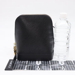 LOUIS VUITTON Epi Alma Backpack M25103 with Straps, Black, Women's — New - Store Return