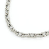 Louis Vuitton Monogram Necklace Chain M00307 Silver Metal Heavyweight Men's — Like New