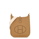 Hermes Evelyne TPM 85cm Shoulder Bag, Amazon Biscuit Nata, Taurillon Clemence Leather, K Stamp. HERMES Evelyne, Handbag, Women's Handbag — Like New