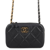 Chanel Chain Shoulder Bag CHANEL19 Coco Mark Lambskin AP2728 CHANEL Handbag Black Women's — Like New