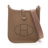 Hermes Evelyne TPM Amazon Etoupe Shoulder Bag/Handbag, Taurillon Clemence Leather, Women's, Beige — New - Store Return