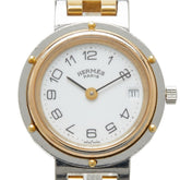 Hermes Clipper Quartz Watch, White Dial, Plated Metal, Women's — Good