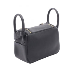 Hermes Lindy Mini Shoulder Bag/Handbag, Taurillon Clemence Leather, Women's, Black — New - Store Return