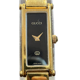 Gucci GUCCI watch, total weight 30.7g, GP quartz, black dial, 1500L — Good