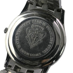 GUCCI Quartz Watch 5500M Black Dial Silver Color Men's — Very Good