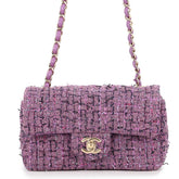 Chanel Chain Shoulder Bag, Coco Mark, Matelassé Tweed, A69900, CHANEL, Handbag, Women's, CHANEL — Like New