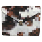 LOUIS VUITTON GI1137 Pixel Folder Mark Cowhide Bag Handbag Second Pouch Clutch Leather Men's Women's Brown Like New — Like New