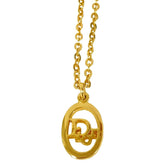 Christian Dior Vintage Logo Chain Necklace GP Gold Color Women's — Like New