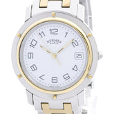 HERMES Clipper Gold Plated Steel Quartz Mens Watch CL6.720 Polished — Very Good