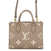 Louis Vuitton Monogram Empreinte OnTheGo PM Handbag M45779 Bicolor Tote Bag 2-way Shoulder LOUIS VUITTON — Like New