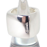 CHANEL 925 Square Wide Ring, Size 15 — Like New