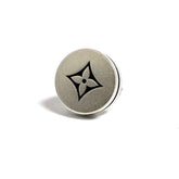 Louis Vuitton Men's Stud Earrings LV Tailor Silver — Like New