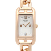 Hermes Nantucket PM 29mm Watch, 18K Pink Gold (PG), Women's, White/White Shell, NA2.170 — Very Good
