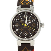 Louis Vuitton Tambour Monogram QA071 SS Quartz Watch — Good