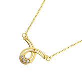 Christian Dior Diamond Necklace, 41cm, 18K YG Yellow Gold 750 — Like New