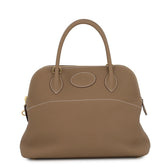 Hermes Bolide 31 Handbag, Etoupe, Taurillon Clemence Leather, D Stamp, HERMES 2-way Shoulder Bag, Bolide, Women's — Like New