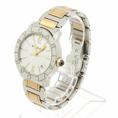 BVLGARI BBL37S Men's Watch PG Pink Gold Date White Automatic Self-winding — Very Good