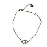 Christian Dior Clair D Lune Rhinestone Chain Bracelet in Silver Metal, Women's, Luxs, Pre-owned Brands — Like New