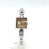 GUCCI 102 G Mini Square Chain Quartz Watch, Stainless Steel, Women's, Silver — Good