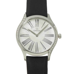 Omega De Ville Tresor 428 17 36 60 04 001 Women's Watch Diamond Bezel White Quartz — Very Good