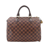 Louis Vuitton Speedy 30 Damier Handbag, Ebene Brown, N41364, Gold Hardware — Like New