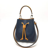 LOUIS VUITTON M53610 Epi NeoNoe Two-Tone Bag, Handbag/Shoulder Bag in Leather, Indigo/Saffron and Navy, Like New — Like New