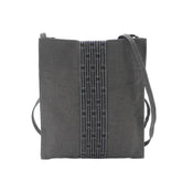 Hermes Herline Pochette Shoulder Handbag, Canvas, Gray — Like New