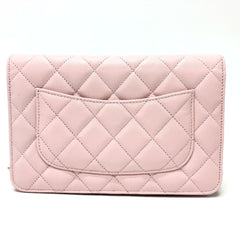 CHANEL AP0250 Coco Mark CC Chain Wallet Long Pouch Pochette Shoulder Bag Caviar Skin Women's Pink — New - Store Return