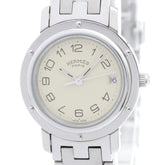 HERMES Clipper Stainless Steel Quartz Ladies Watch CL4.210 Polished — Very Good