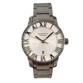Tiffany & Co. Atlas Dome Watch, Total Weight 64g, Stainless Steel, Automatic Movement, Silver Dial, Z1830.68.10A21A00A — Good