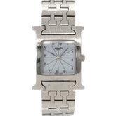 Hermes H-Watch HH1 210 Women's Watch White Gray Quartz H — Very Good