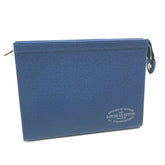 LOUIS VUITTON M30399 Taiga Pochette Voyage MM Clutch Bag/Pouch/Second Bag in Leather, Men's, Cobalt Blue — Like New